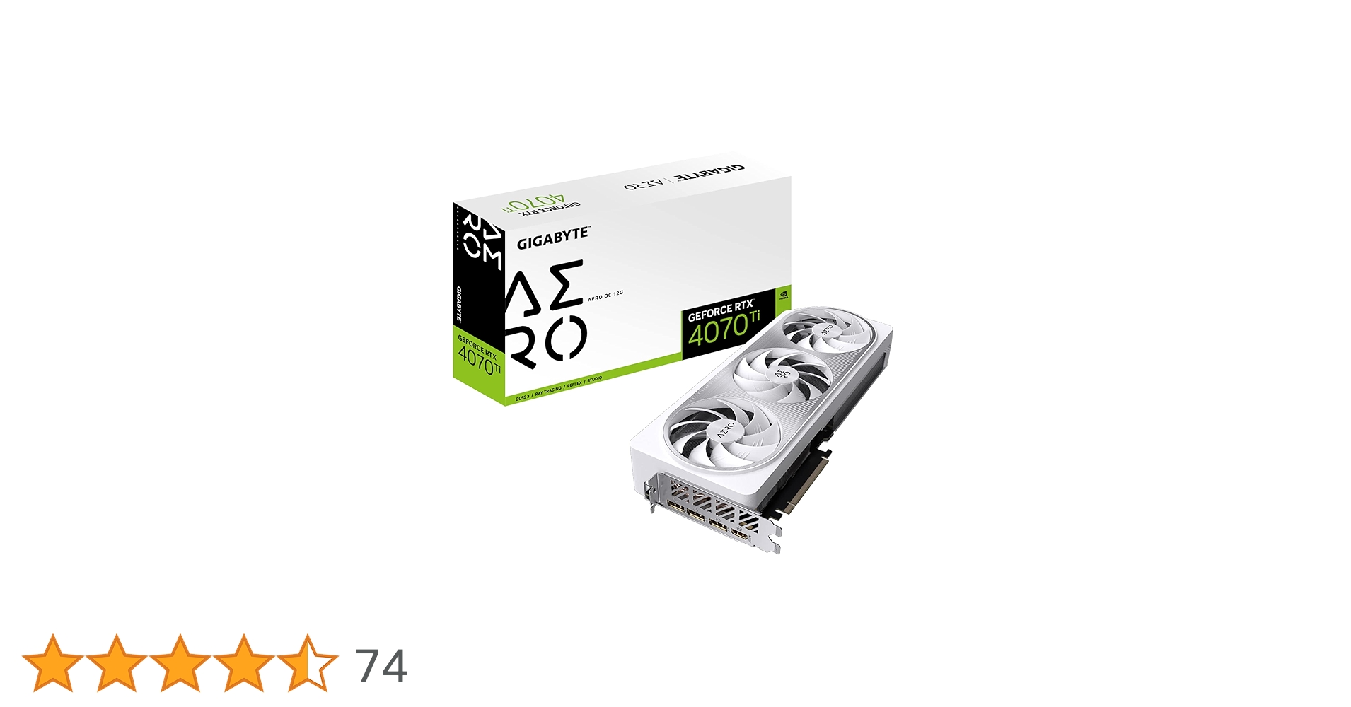 【美品】GIGABYTE RTX4070Ti SUPER AERO OCモデル GeForce RTX™ 4070 Ti SUPER AERO OC 16G Key Features